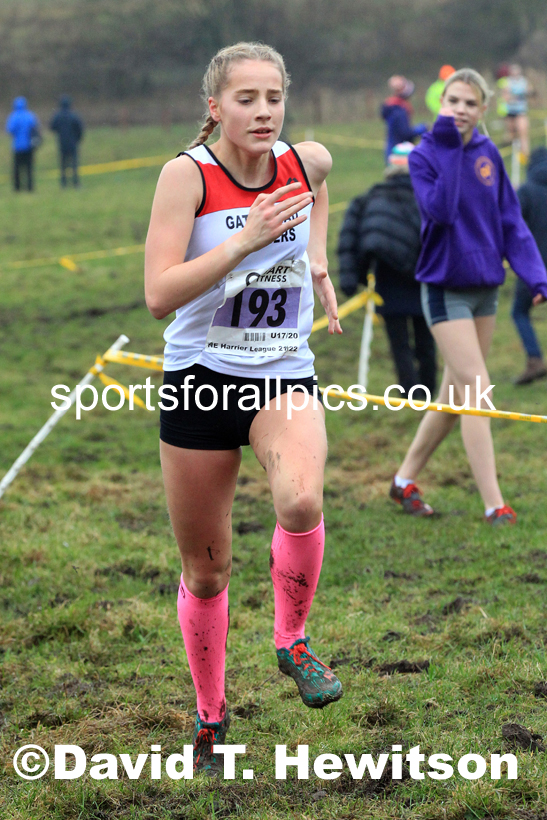 Womens under-17s and under-20s 2022 North Eastern Harrier League, Thornley Farm, Peterlee, County Durham. Photo: David T. Hewitson/Sports for All Pics